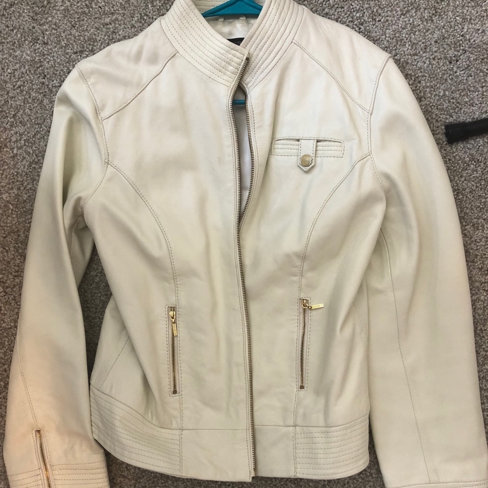 Arden Cream Leather Jacket